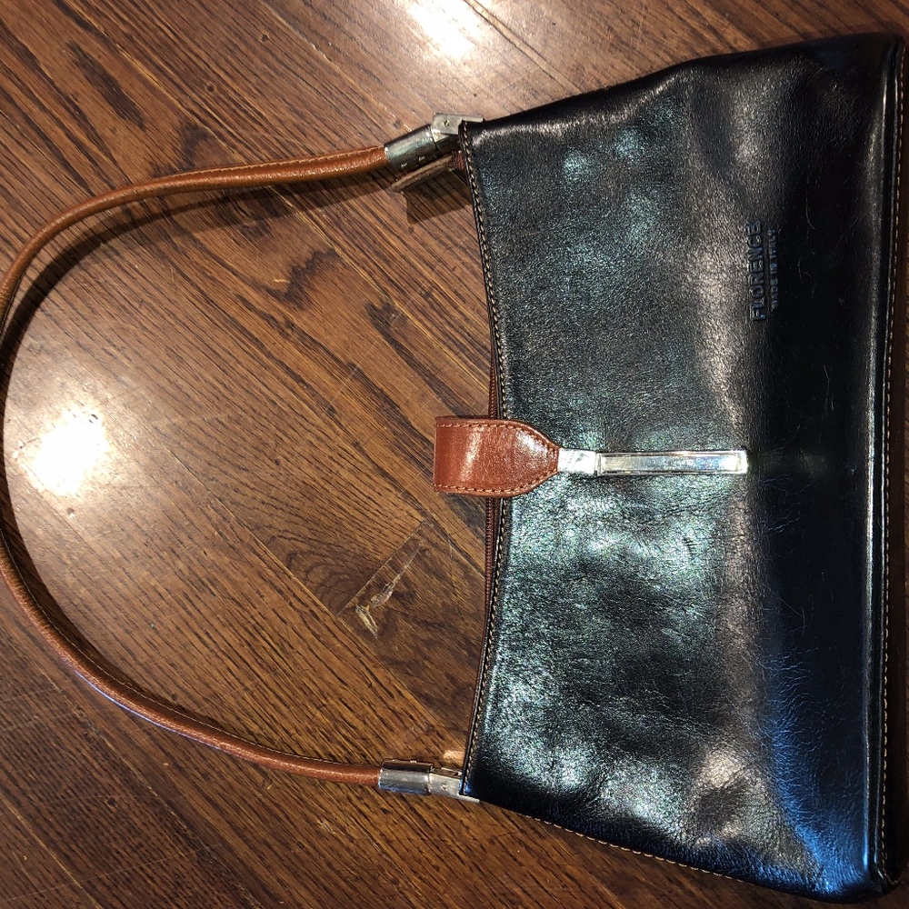 Black and Brown Leather Purse